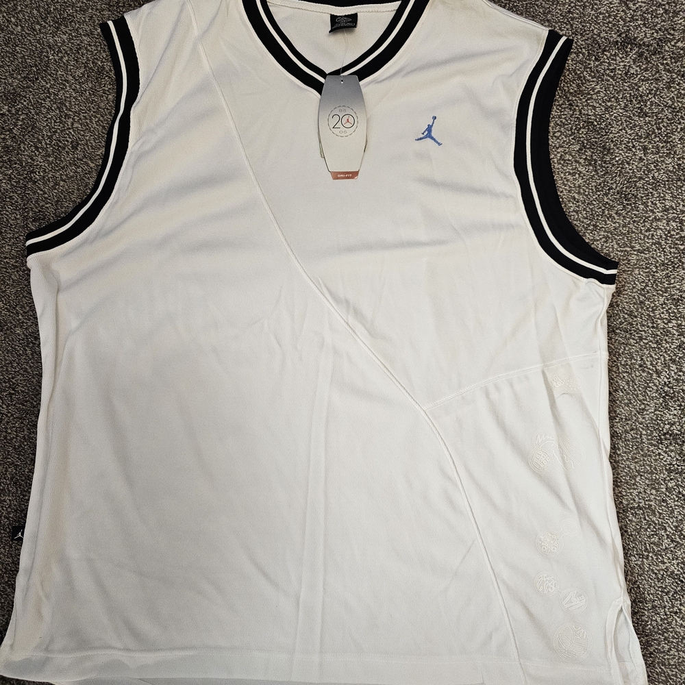 Jordan White and Black Tank Top